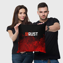 Подушка квадратная RUST, цвет: 3D-принт — фото 2