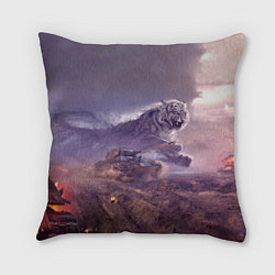 Подушка квадратная Танк, цвет: 3D-принт