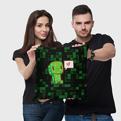 Подушка квадратная Minecraft Creeper, цвет: 3D-принт — фото 2