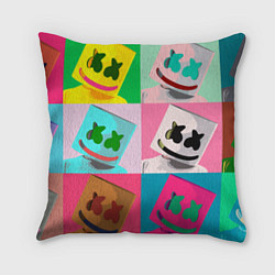 Подушка квадратная Marshmello, цвет: 3D-принт