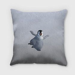 Подушка квадратная Мультяшный пингвин