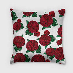 Подушка квадратная Винтажные розы, цвет: 3D-принт