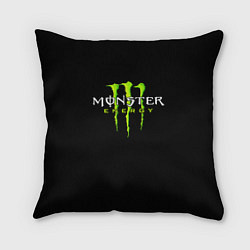 Подушка квадратная MONSTER ENERGY, цвет: 3D-принт