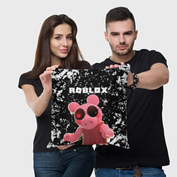 Подушка квадратная Roblox Piggy, цвет: 3D-принт — фото 2