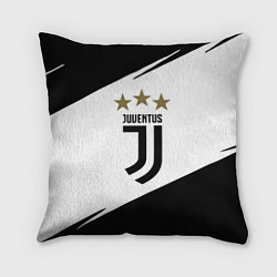 Подушка квадратная JUVENTUS, цвет: 3D-принт