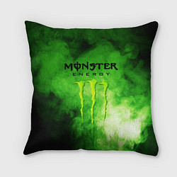 Подушка квадратная MONSTER ENERGY, цвет: 3D-принт