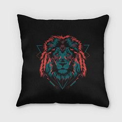 Подушка квадратная Лев на закате, цвет: 3D-принт
