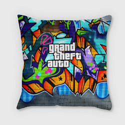 Подушка квадратная GTA, цвет: 3D-принт