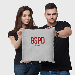 Подушка квадратная GSPD rave, цвет: 3D-принт — фото 2