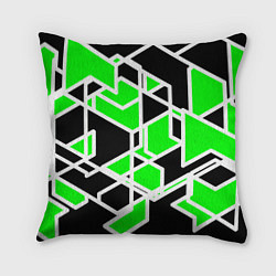 Подушка квадратная Зелёное трубы, цвет: 3D-принт