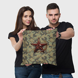 Подушка квадратная Советская звезда, цвет: 3D-принт — фото 2