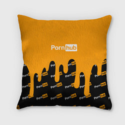 Подушка квадратная Porn Hub, цвет: 3D-принт