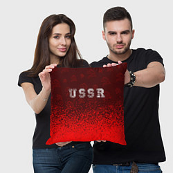Подушка квадратная USSR СССР, цвет: 3D-принт — фото 2