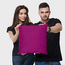 Подушка квадратная Радуга v3 - Баклажановый, цвет: 3D-принт — фото 2