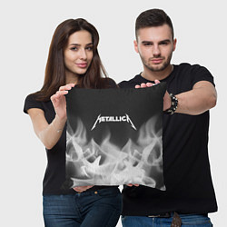 Подушка квадратная METALLICA МЕТАЛЛИКА, цвет: 3D-принт — фото 2