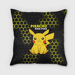 Подушка квадратная Pikachu Pika Pika, цвет: 3D-принт