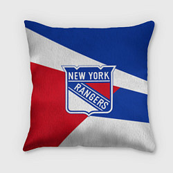 Подушка квадратная Нью-Йорк Рейнджерс, цвет: 3D-принт