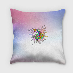 Подушка квадратная Единорог, цвет: 3D-принт