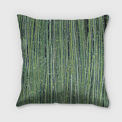 Подушка квадратная Зеленый бамбук, цвет: 3D-принт
