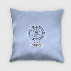 Подушка квадратная Лондон London Eye, цвет: 3D-принт