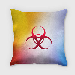 Подушка квадратная Biohazard, цвет: 3D-принт