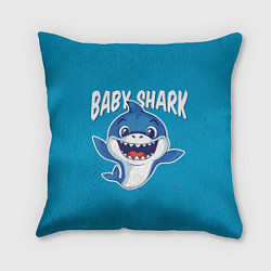 Подушка квадратная Baby Shark, цвет: 3D-принт