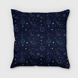Подушка квадратная Далекий космос, цвет: 3D-принт