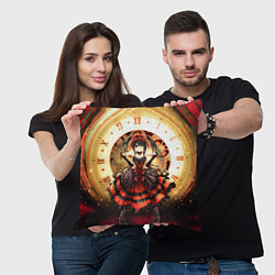 Подушка квадратная Куруми и часы, цвет: 3D-принт — фото 2