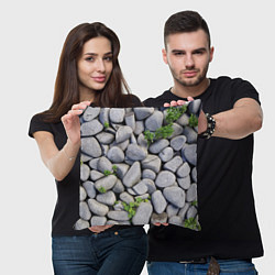 Подушка квадратная Камни, цвет: 3D-принт — фото 2