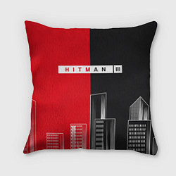 Подушка квадратная Hitman III - Город, цвет: 3D-принт