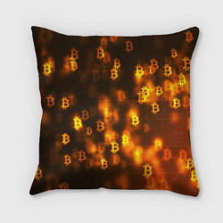 Подушка квадратная BITCOIN KRYPTONATE, цвет: 3D-принт