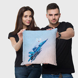 Подушка квадратная Су-34, цвет: 3D-принт — фото 2