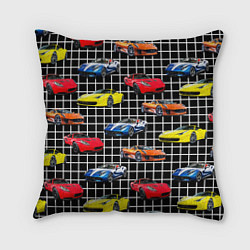 Подушка квадратная Гоночные тачки