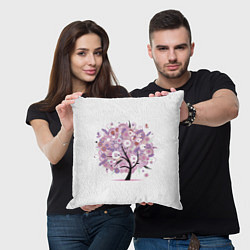 Подушка квадратная Цветочное Дерево, цвет: 3D-принт — фото 2
