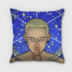 Подушка квадратная Chester Bennington, цвет: 3D-принт