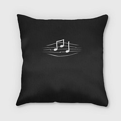 Подушка квадратная Музыкальные ноты, цвет: 3D-принт