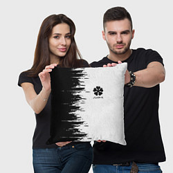 Подушка квадратная Чёрный клевер,, цвет: 3D-принт — фото 2