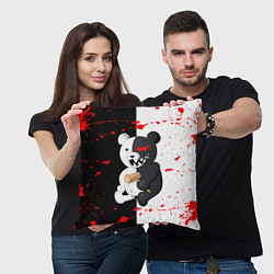 Подушка квадратная MONOKUMA МОНОКУМА, цвет: 3D-принт — фото 2