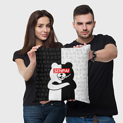 Подушка квадратная MONOKUMA МОНОКУМА, цвет: 3D-принт — фото 2