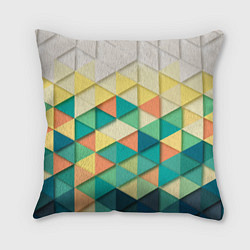 Подушка квадратная Ромбики, цвет: 3D-принт