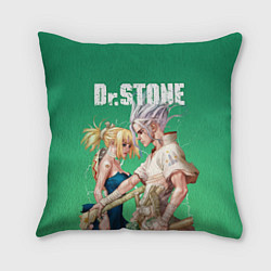 Подушка квадратная Dr Stone, цвет: 3D-принт