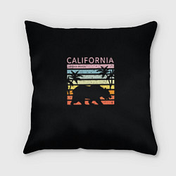 Подушка квадратная California гризли на закате, цвет: 3D-принт