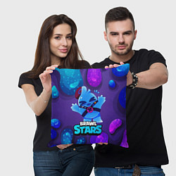 Подушка квадратная Сквик Squeak Brawl Stars, цвет: 3D-принт — фото 2