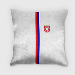 Подушка квадратная Сборная Сербии, цвет: 3D-принт