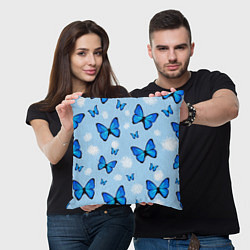 Подушка квадратная Бабочки Моргенштерна, цвет: 3D-принт — фото 2