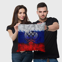 Подушка квадратная Россия Russia Герб, цвет: 3D-принт — фото 2