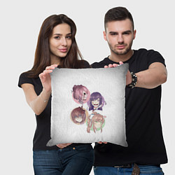Подушка квадратная Doki Doki Literature Club, цвет: 3D-принт — фото 2