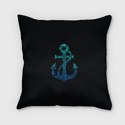 Подушка квадратная Navy Anchor, цвет: 3D-принт