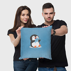Подушка квадратная Пингвин, цвет: 3D-принт — фото 2