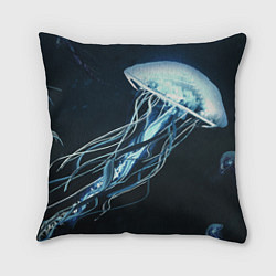 Подушка квадратная Рисунок медуза, цвет: 3D-принт